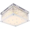 Image de Globo - Plafonnier Led Design Avec Suspensions Et Barreaux En Cristal Heidir