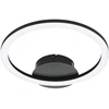 Image de EGLO connect.z Smart-Home LED Plafonnier Parrapos-Z, ZigBee, App etvocale, couleur de lumière réglable, plafonnier noir blanc, 34 x 30 cm