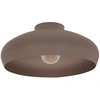 Image de EGLO Plafonnier Mogano, plafonnier rond en acier couleur moka, lampe de salon vintage et scandinave, lampe plafond salon, E27