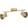 Image de SERAS Spot - L37 x B6.5 cm - laiton brossé, or - 2X2.8W incl. - IP20