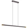 Image de EGLO LED Suspension table à manger Lisciana, lampe à suspendre, FSCM70HB, lampe de salle à manger en aluminium brun et bois imitation noyer, blanc chaud, 87,5 cm