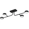 Image de EGLO Clavellina, 4 ampoule(s), LED, 3000 K, 3200 lm, IP20, noir, blanc