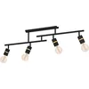 Image de Eglo 900176 LURONE E27 quadruple plafonnier 1000x50mm noir laiton