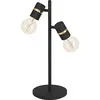 Image de Eglo 900178 LURONE E27 lampe de table double 205x50mm noir laiton