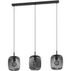 Image de Lampe à suspendre EGLO ''Romazzina'', 3-flamme, E27, acier, noir, 110x20x90cm