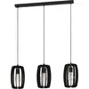 Image de Eglo 900505 BAJAZZARA E27 triple suspension 890x190mm noir
