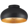 Image de MOGANO 2 applique/plafonnier lampe éclairage - H17,5 x Ø28 cm - noir, or - 1X40W excl - IP20