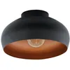 Image de MOGANO 2 applique/plafonnier lampe éclairage - H17,5 x Ø28 cm - noir, cuivre - 1X40W excl - IP20
