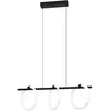 Image de Eglo 900562 CARANACOA LED Suspension triple 3x9W 780x230mm noir blanc blanc chaud