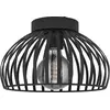 Image de EGLO Plafonnier Mogano 3, plafonnier au design monochrome, lampe de salon en métal noir, lampe plafond, lampe couloir avec douille E27, Ø 28 cm