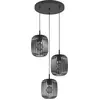 Image de Suspension EGLO ''Romazzina'', E27, 3 flammes, acier, noir