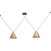 Image de Suspension NARICES 1 acier noir E27 2X40W L:173cm L:26cm H:110cm dimmable