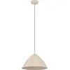 Image de EGLO Lampe à suspendre Podere, lampe suspendue au-dessus de la table à manger, lampe de salle à manger au design Japandi en métal couleur sable, lampe à suspendre, douille E27, Ø 42,5 cm