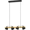 Image de HORNWOOD-Z Lampe à suspendre Lampe à suspendre - L78 x l14 x H110 cm - noir, marron - 4X3,7W incl. - IP20