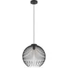 Image de Lampe suspendue EGLO Venezuela - Suspension moderne en métal noir, lampe de salle à manger avec douille E27, éclairage élégant pour table à manger, Ø 40 cm, hauteur réglable