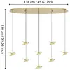 Image de Suspension 8 lumières, modèle Paratebueno, finition laiton