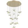 Image de Suspension 17 lumières, modèle Paratebueno, en laiton rond
