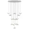 Image de Suspension 17 lumières, modèle Paratebueno, finition chrome, forme ronde