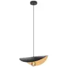 Image de Suspension noire Saceda avec détails dorés, diamètre 41 cm