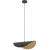 Image de Suspension noire Saceda avec détails dorés, diamètre 53 cm