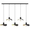 Image de Suspension noire Saceda avec finition dorée, 5 lumières