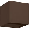 Image de CALPINO 3 applique/plafonnier lampe éclairage - L10 x H10 x AL10 cm - brun rouille - 2X2,8W incl - IP54