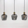 Image de Lampe Pendante À 3 Lampes Empoli Noir Avec Or - Ø 20cm - 901037