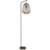 Image de Lampadaire EGLO Espinal, lampe de salon avec abat-jour en fil métallique, lampadaire en métal bronze, 139,5 cm