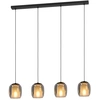 Image de Lampe Pendante De Table À Manger Ciampino 4l - Verre Dépoli Fumé - 901193