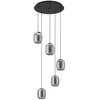 Image de Lampe Pendante De Table À Manger Ciampino 5l - Verre Dépoli Fumé - 901194
