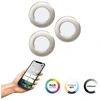 Image de Projecteur Encastré Ip44 Fueva 6-z Zigbee - Acier Inoxydable - Ø 8,8 Cm - 901434