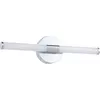Image de EGLO, éclairage LED pour miroir Ramola, lampe miroir pour salle de bain, miroir éclairé en métal chromé et en plastique blanc, lumière blanc chaud - blanc froid, IP44, L 45 cm