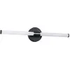 Image de EGLO, éclairage LED pour miroir Ramola, lampe miroir pour salle de bain, miroir avec éclairage en métal noir et plastique blanc, lumière blanc chaud à blanc froid, indice de protection IP44, L 60 cm