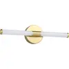 Image de EGLO, éclairage LED pour miroir Ramola, lampe miroir pour salle de bain, miroir éclairé en métal avec finition laiton et plastique, en blanc, lumière blanc chaud à blanc froid, indice de protection IP44, L 45 cm