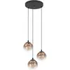 Image de EGLO Suspension Ariscani 1, lustre à 3 lumières, idéal pour une table à manger, un escalier ou une salle à manger. Douille E27, diamètre 42,5 cm