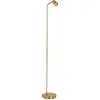 Image de Lampe sur pied EGLO Rigomagno, lampe de salon avec projecteur orientable, lampe sur pied en métal finition laiton brossé, lampe de lecture avec culot GU10, 151 cm