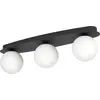 Image de Plafonnier Eglo Castrovido noir 58 x 16 cm blanc chaud