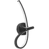 Image de Applique murale LED EGLO Cardoncito, applique d'intérieur, lampe de chambre incurvée en métal noir, lumière blanc chaud - blanc froid