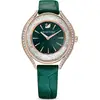 Image de Swarovski Crystalline Aura Uhr, Schweizer Produktion, Lederarmband, Grün, Roségoldfarbenes Finish CRY AURA:LS GRETC/CRY/PRO 5644078