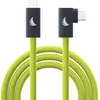 Image de Câble de liaison Angelbird USB-C 3.2 Solid Flex  à angle droit, couleur lime - 4,5 m - toutes fonctionnalités - pour un transfert de données jusqu'à 20 Gb/s, une recharge rapide et une haute résolution