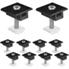 Image de Fixation Panneau Solaire: 10 Pièces Support Panneau Solaire En Aluminium 30 Mm, Support Montage Panneau Solaire En T Pour Camping Car Panneau Photovoltaïque Toit Plat, Avec Ecrous Et Boulon