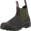 Image de Blundstone Blundstone 519 Stout Brown Leather with Olive Elastic (500 Series) Leder Größe : 43 Schmal