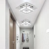 Image de Axhup - Lot De 2 Plafonnier En Cristal, Lampe De Plafond En Acier Inoxydable, Plafonnier Led 12w Pour Salon Couloir Chambre À Coucher