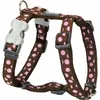 Image de Harnais Chien Red Dingo Fantaisie Marron À Pois Roses Taille : T3