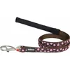 Image de Laisse Confort Red Dingo Fantaisie Marron À Pois Roses Taille : T3
