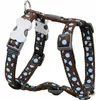Image de Harnais pour chien Red Dingo Style Bleu Marron Points 30-48 cm