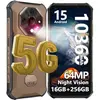 Image de Ulefone Armor X16 Pro AI Smartphone Incassable Android 15, 5G Telephone Portable Incassable 10360mAh, 16Go+256Go 64MP+Vision Nocturne 6.56" HD+ - Or