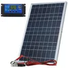 Image de Chargeur De Panneau Solaire 10w 12v Avec Contrôleur 10a, Adapté Aux Véhicules, Aux Ouvre-portails Et Aux Clôtures Électriques.