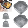 Image de Lot De 2 Moules En Silicone Pour Friteuse À Air Chaud, Doublures De Friteuse À Air, Casserole En Silicone De 21 Cm, Moule De Cuisson En Silicone, Panier De Friteuse À Air Chaud, Panier Antiadhésif Ave