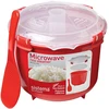 Image de sistema® SI1110 Cuiseur à riz pour micro-ondes hauteur 16,1 cm rouge 2,6 l